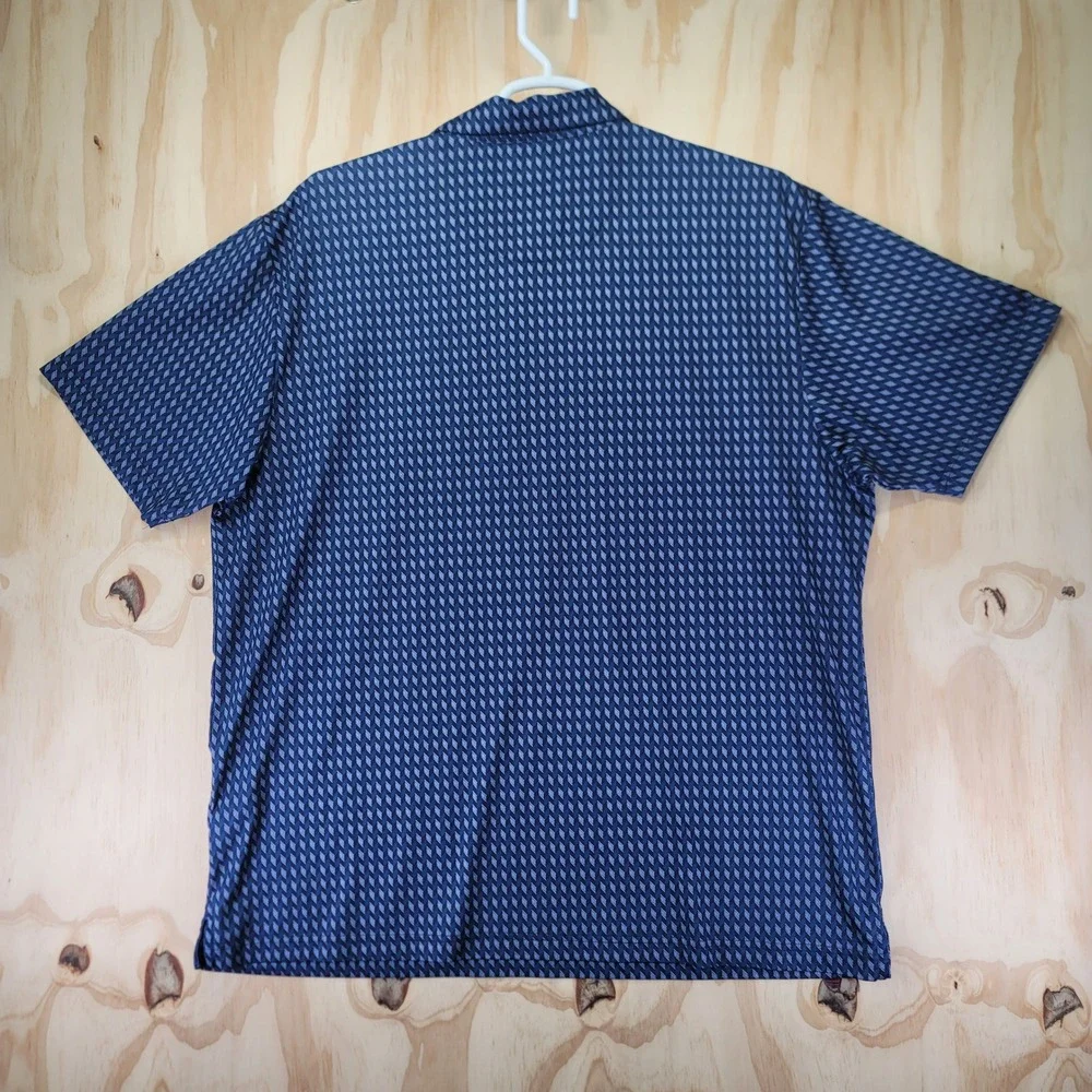 Callaway Polo Shirt Mens XXL Blue Excellent Opti-Dri Geometric Golf Top - Picture 3 of 7